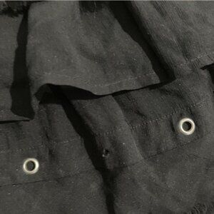 Noisy May Black tiered Ruffled mini skirt with silver grommet accents Size: XS